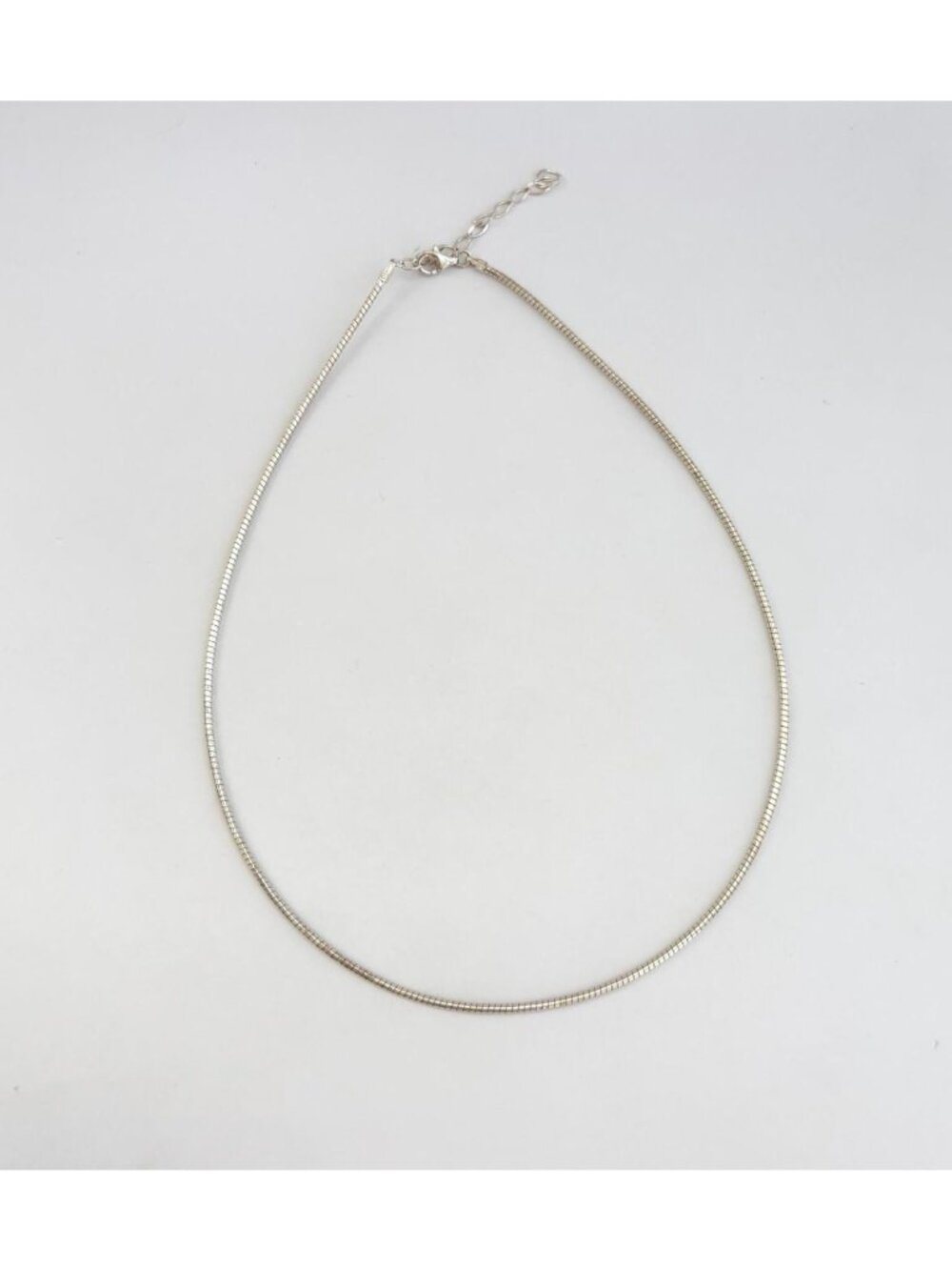 Snake Chain Sterling Silver 925 Minimalist Choker Adjustable Necklace